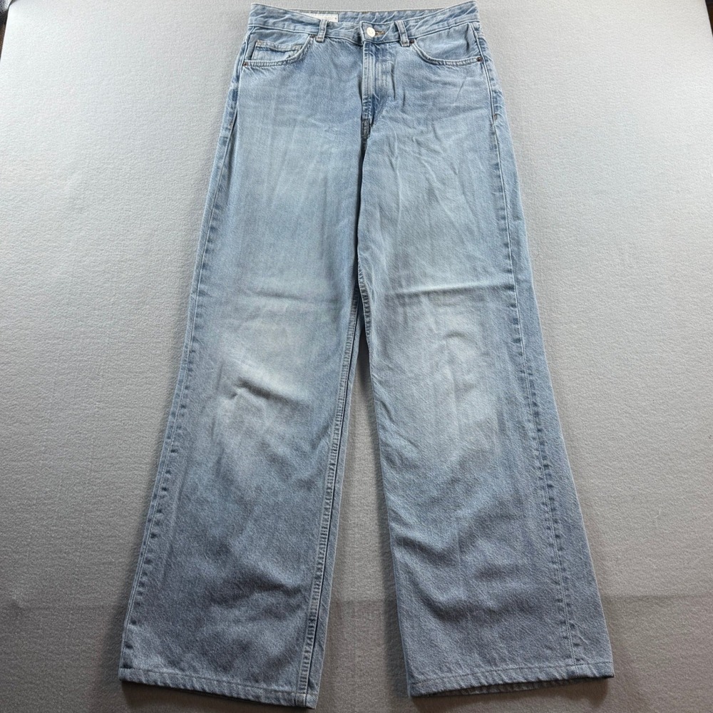ZARA Jeans Men 30x30 Light Blue Wide Leg Denim